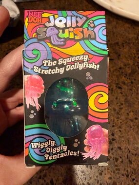 Jelly Squish Squeezy Stretchy Jellyfish Toy - Green - Schylling Nee Doh